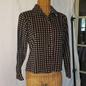 Ladies YORK HARBOR Petite Velour Button Up Jacket - SP